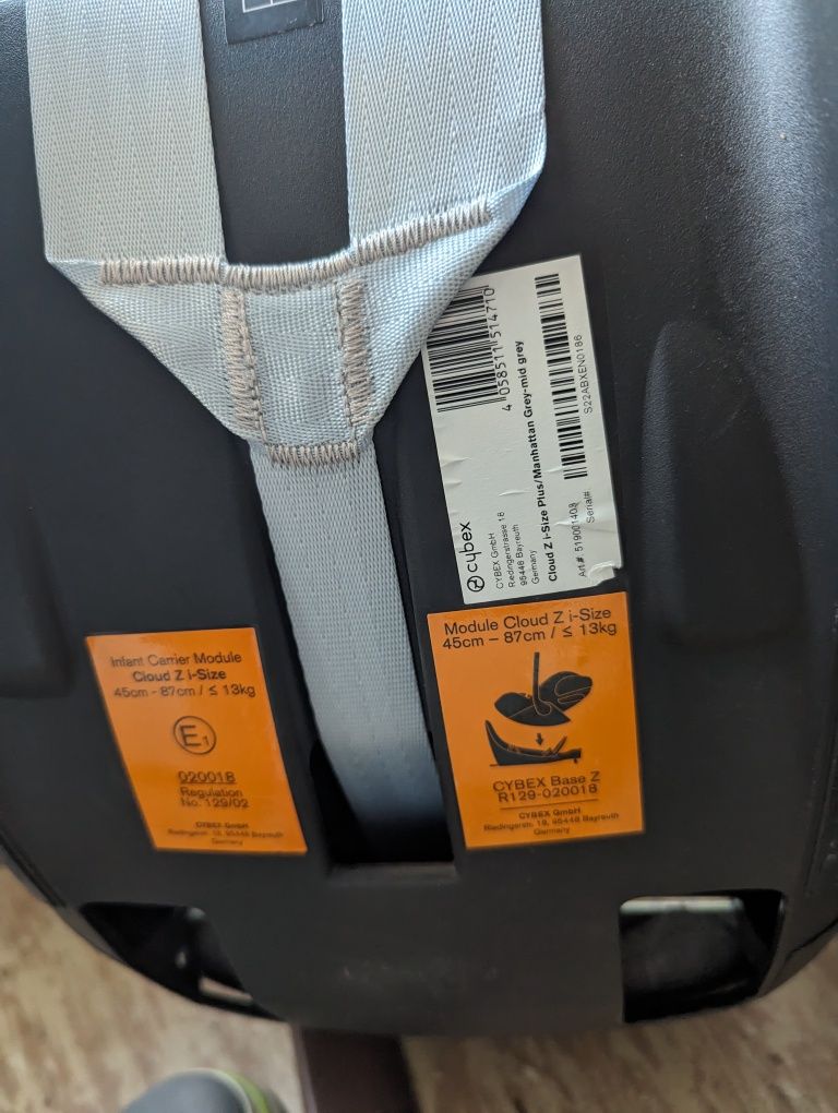 Автокрісло/люлька із нахилом Cybex Cloud Z i-size  Manhattan Grey
