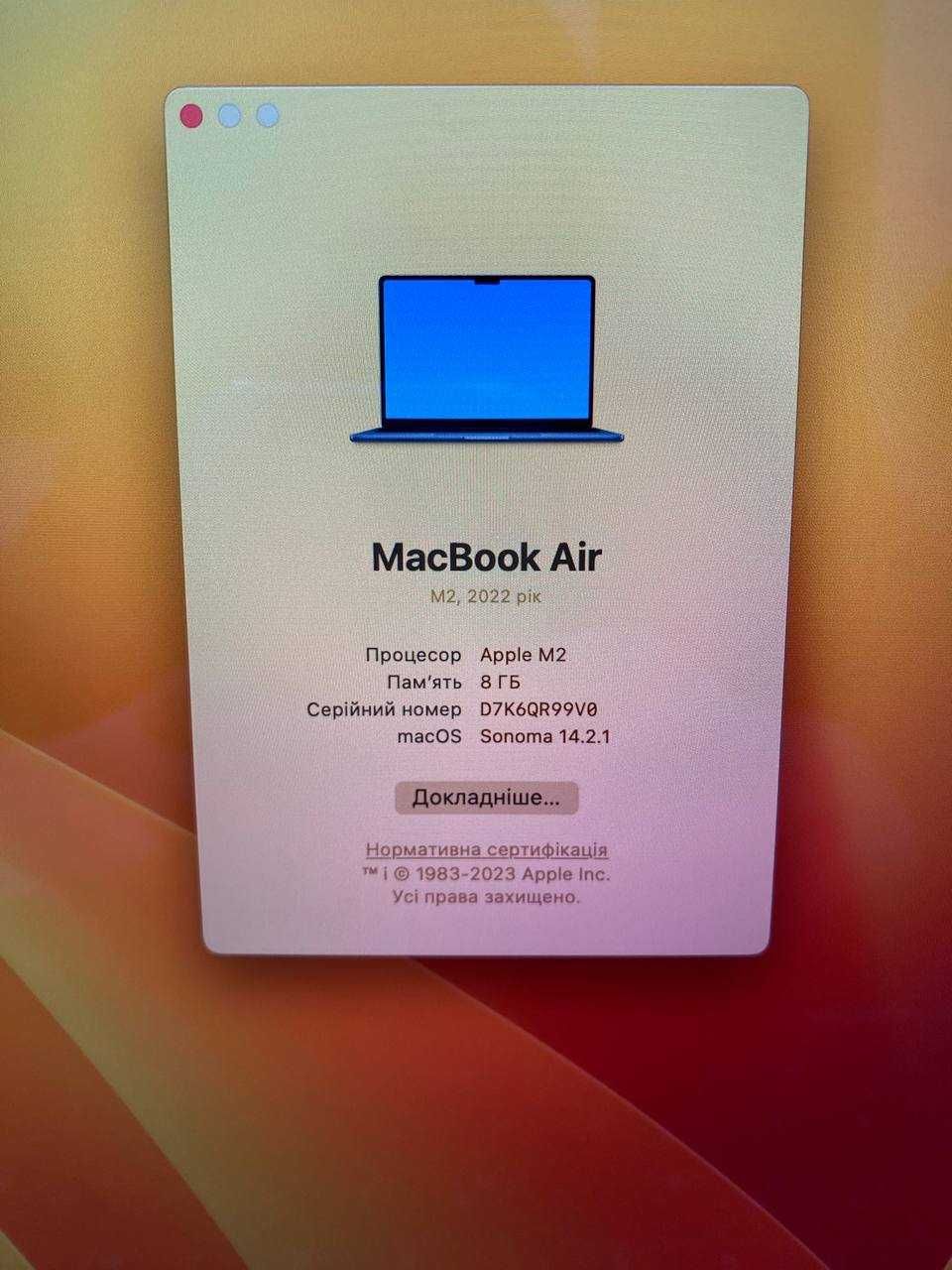 Open box! MacBook Air M2 2022(2023) Макбук M2|8|256 Гарантія!