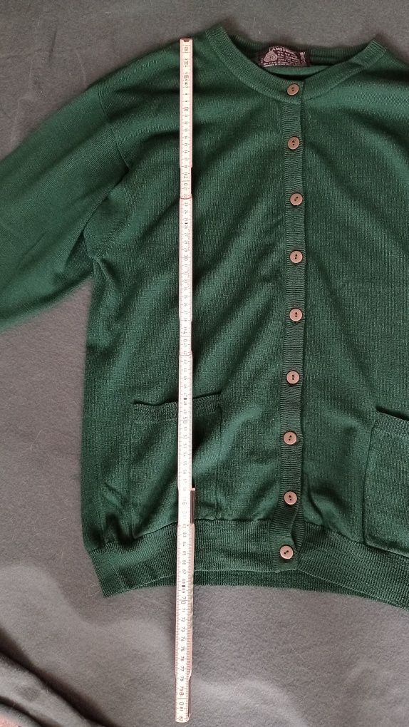 Zielony sweter zapinany na guziki r. L/Xl