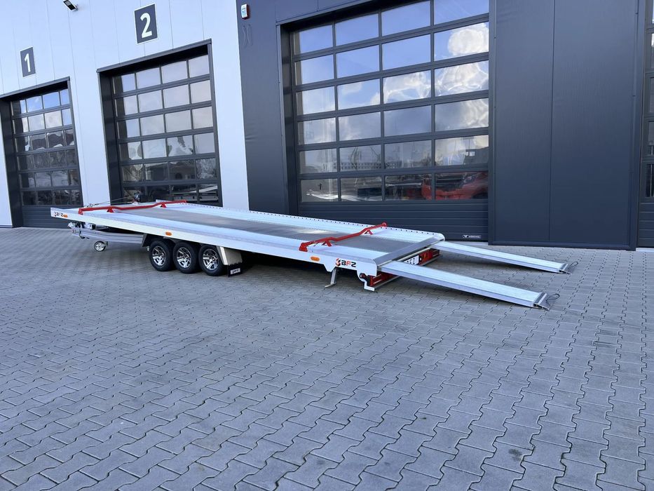 BFZ BFZ-K35/60E Kiprowana 6m + wyciągarka elektryczna  Przyczepa Aluminiowa BFZ Autotransporter BFZ-K35/60E