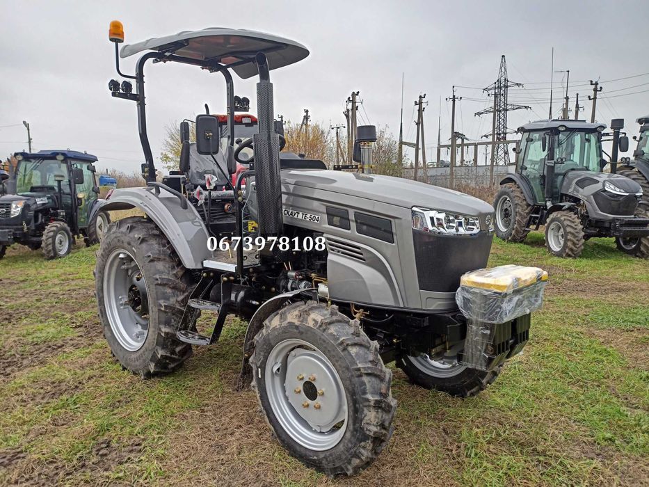 Мінітрактор Скаут TE-504 SR з козирком Передній міст GADT Доставка -0!