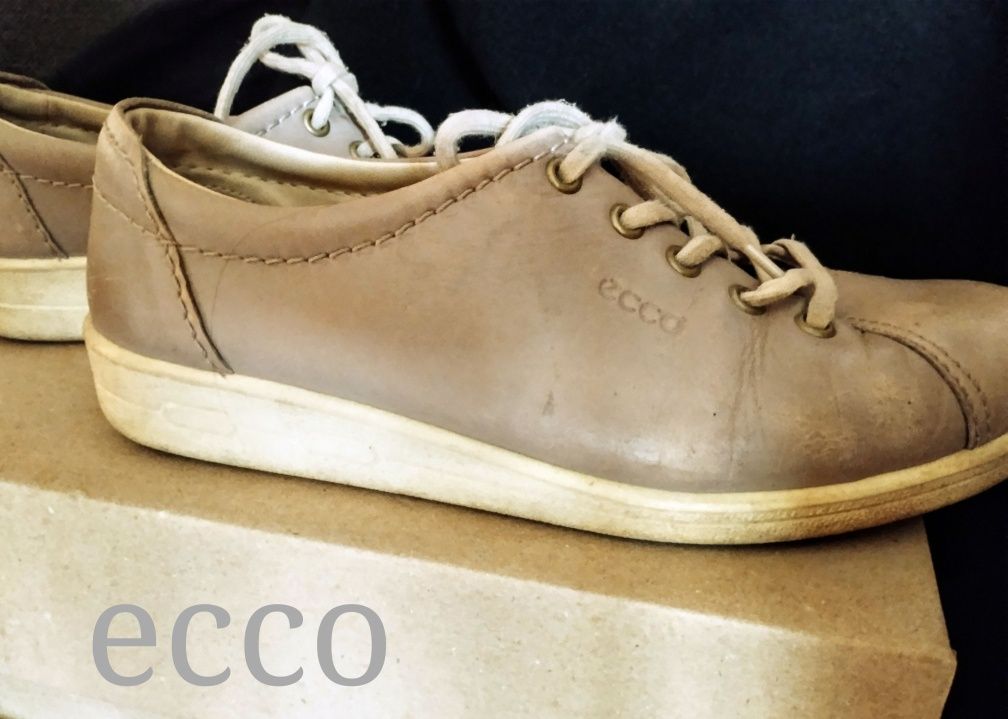 ECCO, р37,туфлі, натур.шкіра, взуття