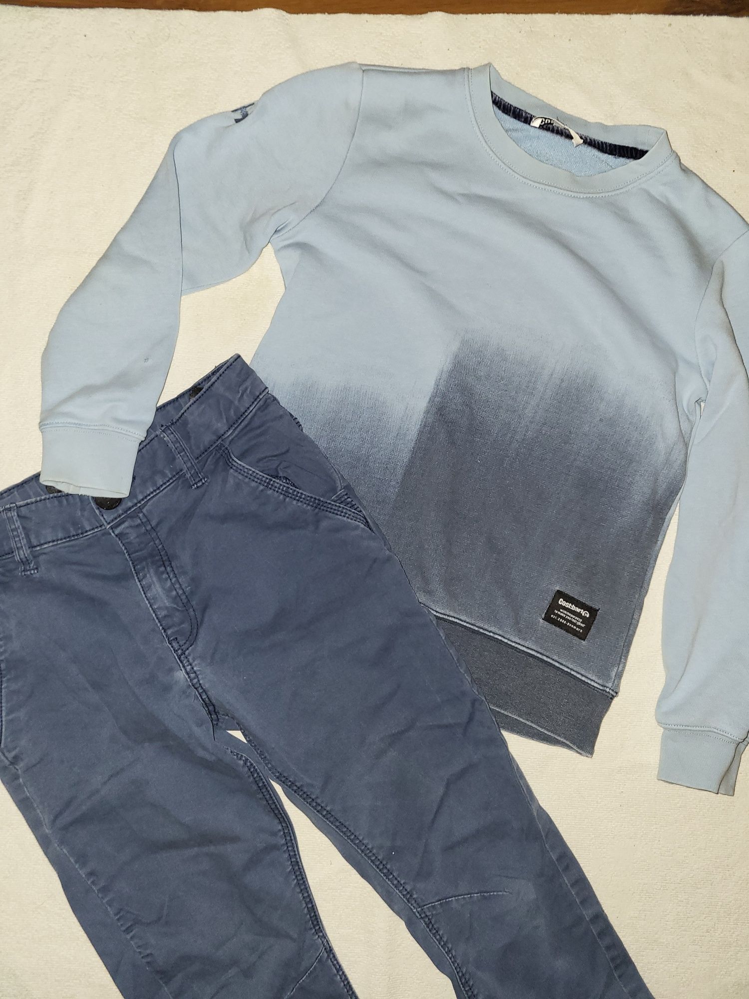 Bluza tie dye plus spodnie H&M jeansowe ciemno niebieskie