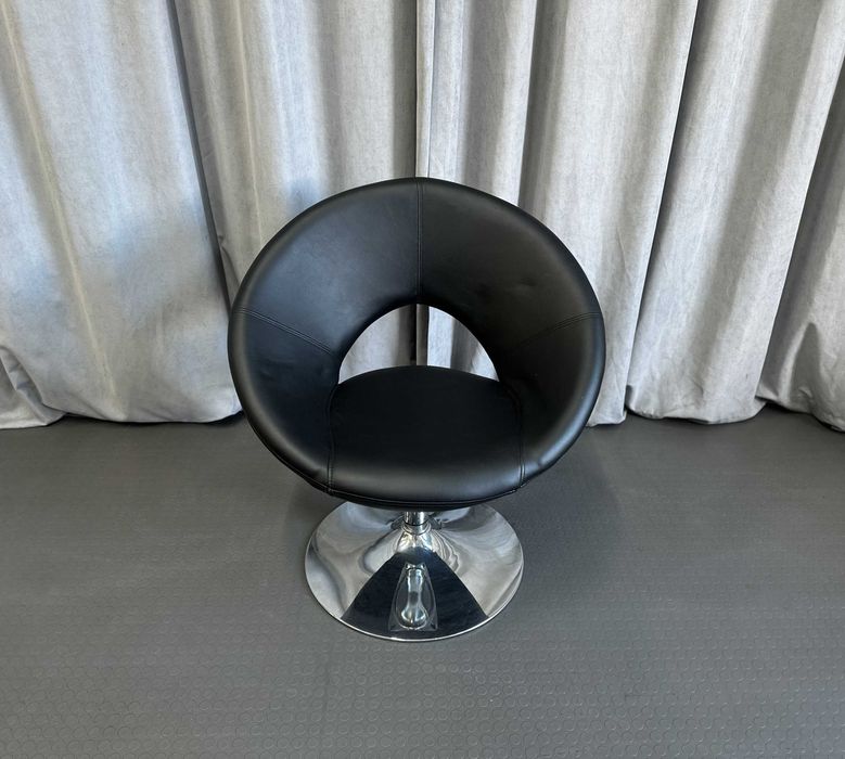Чорне кругле шкіряне крісло/шкіряні крісла/стільці/меблі з Європи