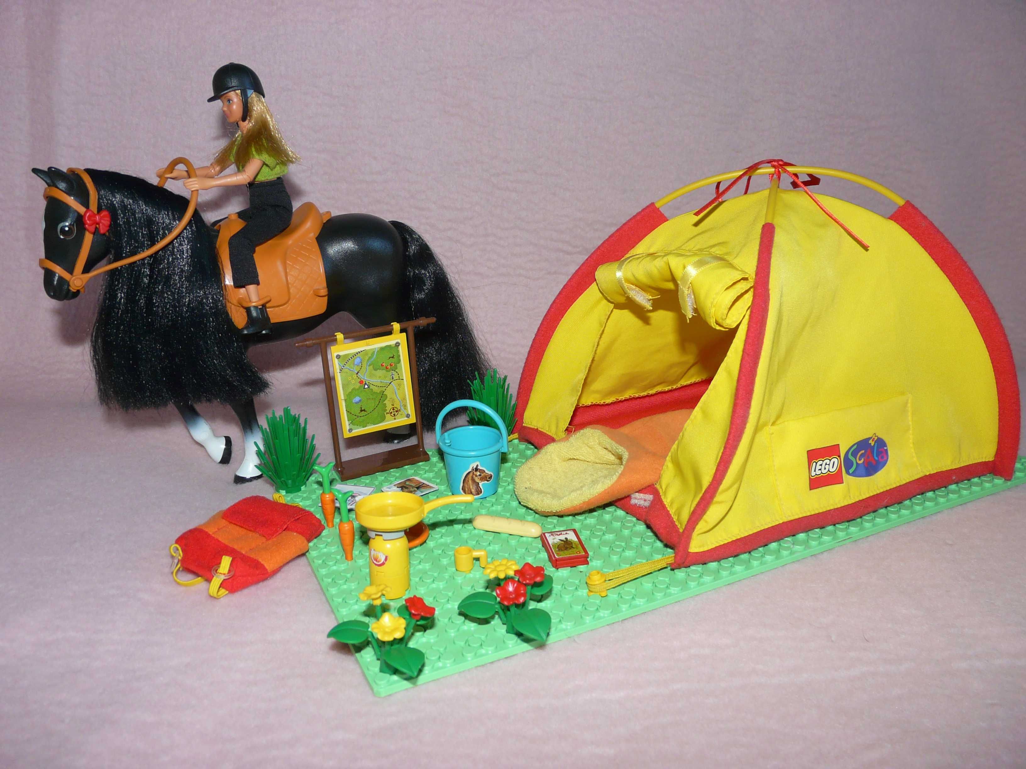 Lego scala belville Biwak konny koń 19 cm lalka 14 cm namiot