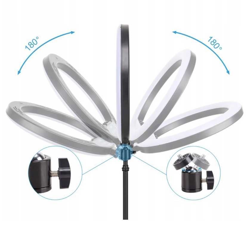 Nowa, pierścieniowa lampa led ring 33cm,do makijażu, rzęs, transmisji