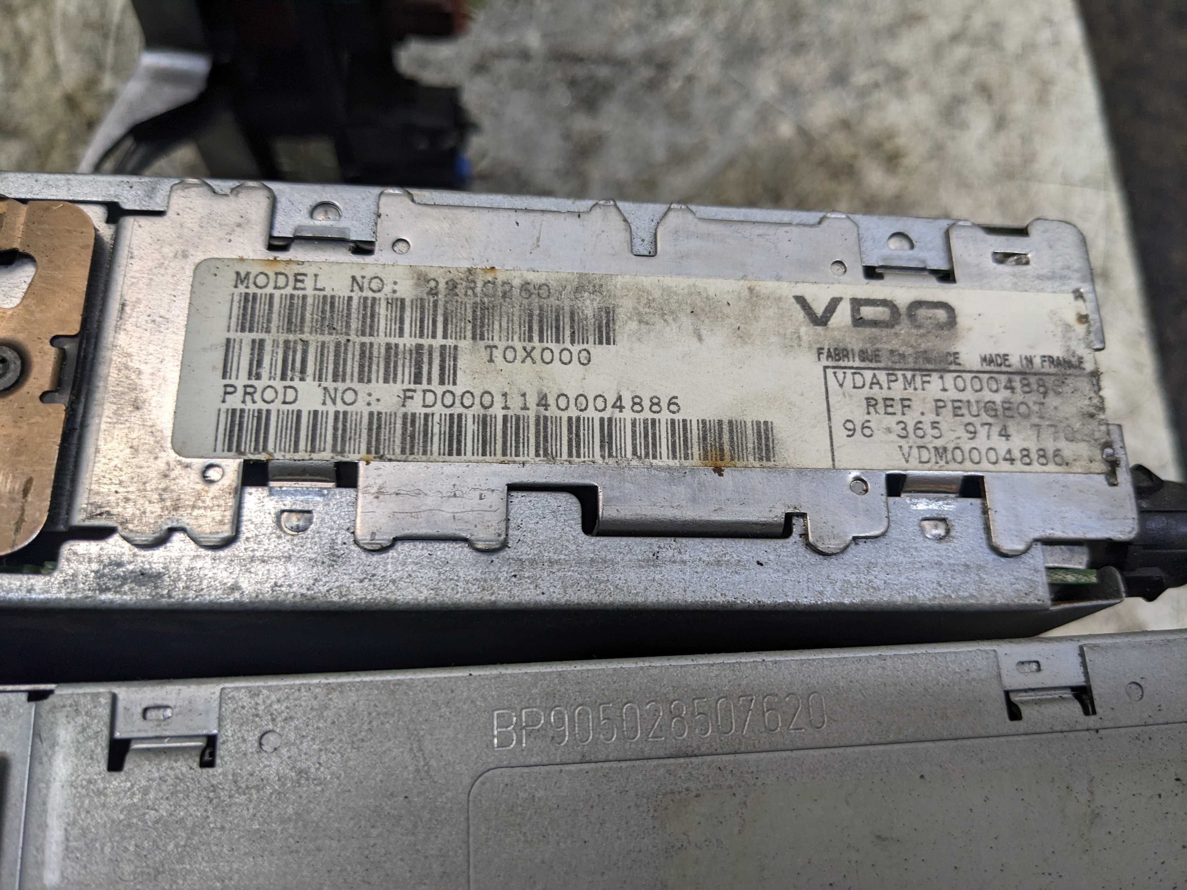 Peugeot 307 Radio CD Zmieniarka