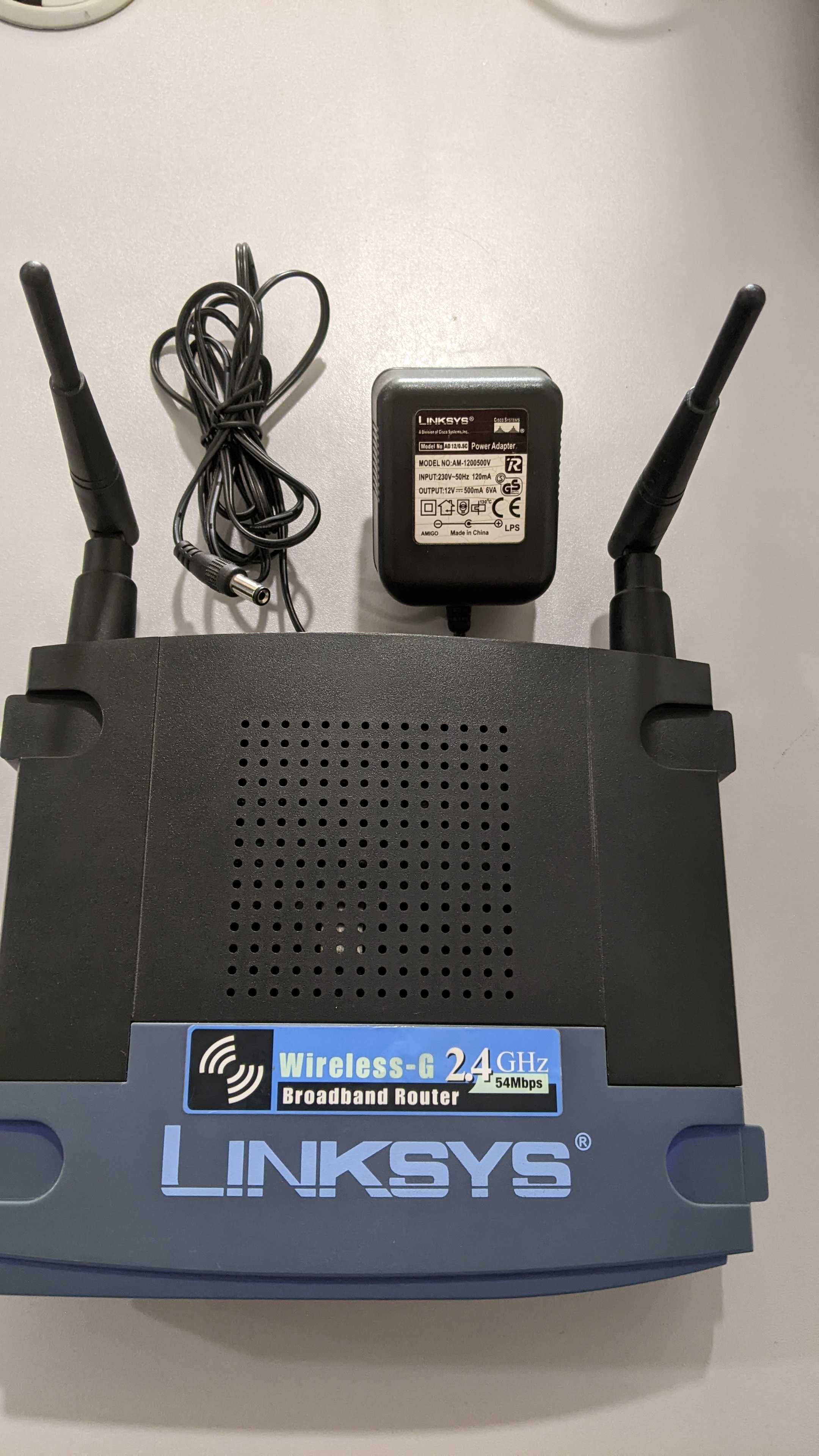 WiFi роутер Linksys WRT54G, блок живлення, (справний, прошивка DDWRT)