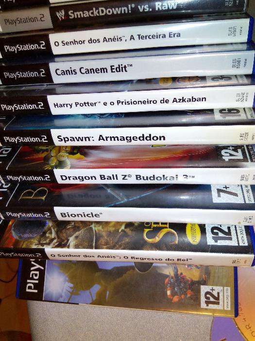 PS2 com acessorios e jogos