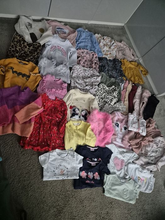 Paka ubrań dla dziewczynki 86-92 jesień-zima