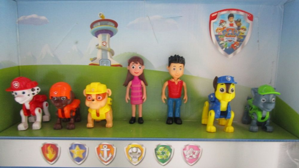 Conjunto 5-7 Figuras Low Cost Articuladas - Patrulha Pata / PAW Patrol