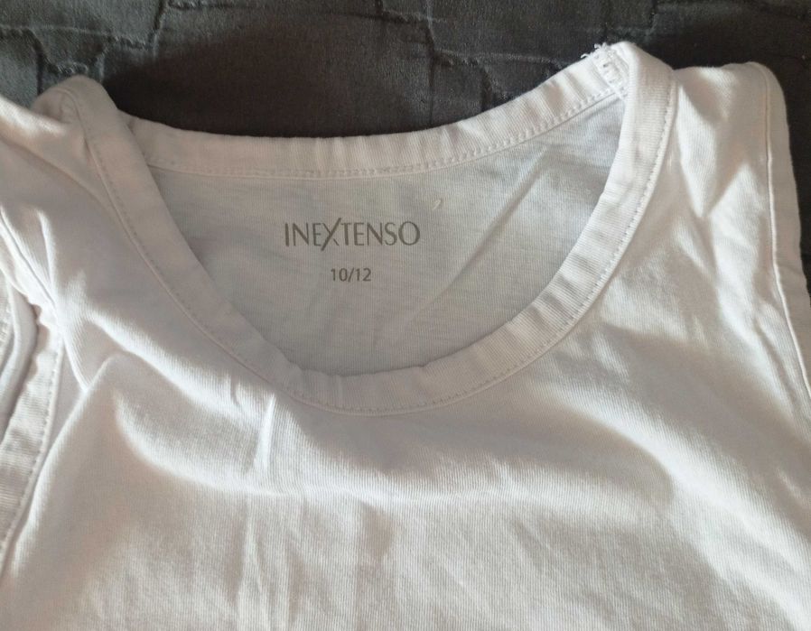 Podkoszulki dziewczęca białe na ramiączka