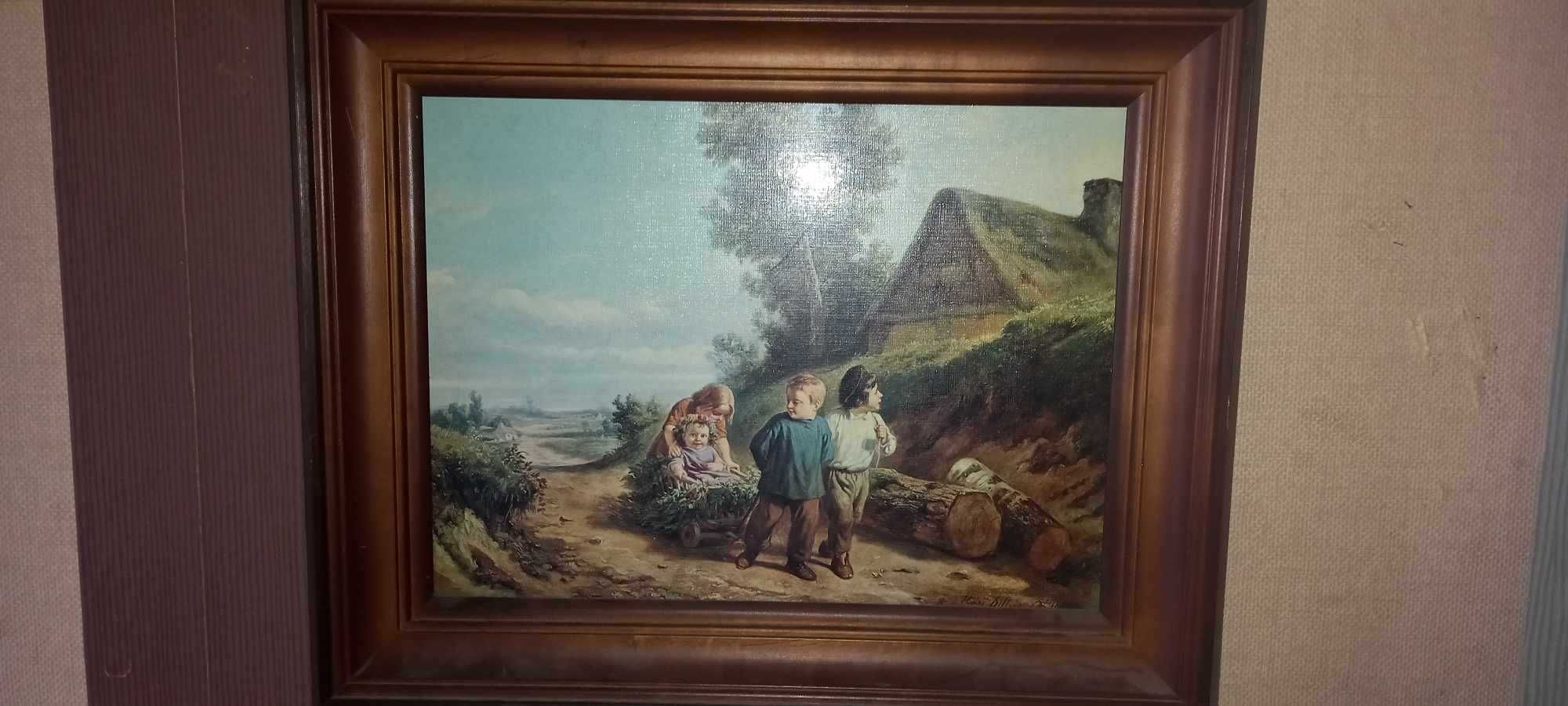obraz Henri Josef Dillens bawiące sie dzieci