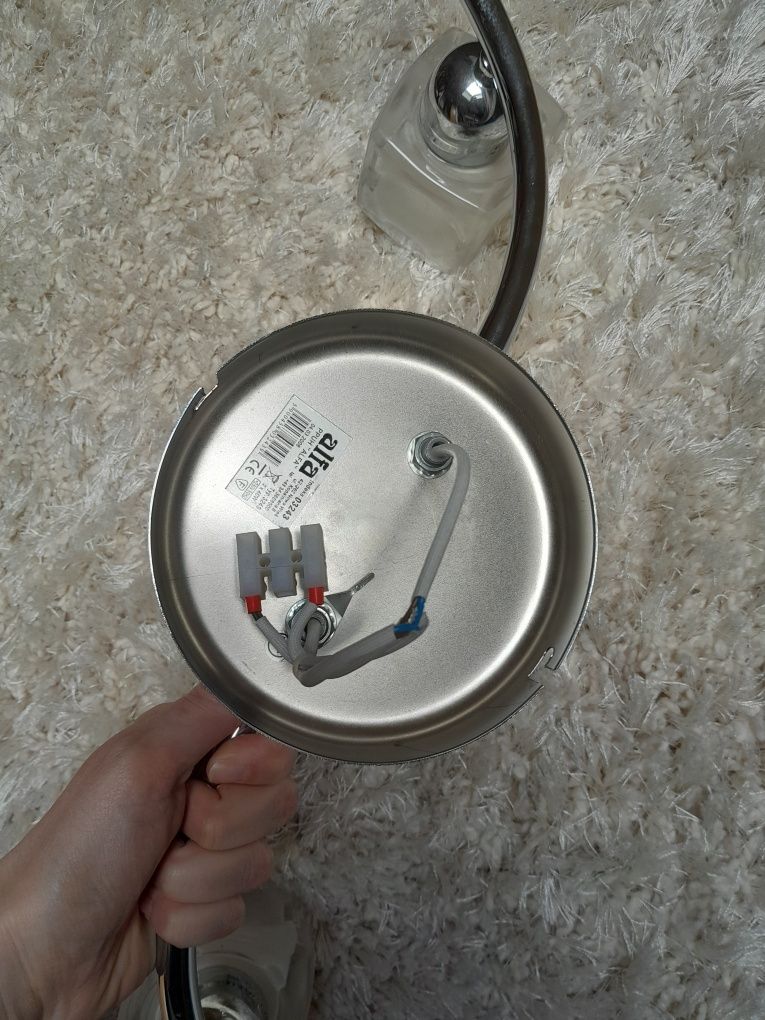 Lampa sufitowa srebrna