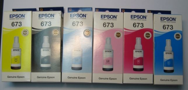 Чернила для Epson T673 серии. Принтеры L800 L805 L810 L850 Оригиналы