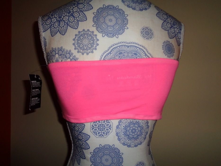 ATMOSPHERE neon bandeau top NOWY modny biustonosz róż r. 38 / 40