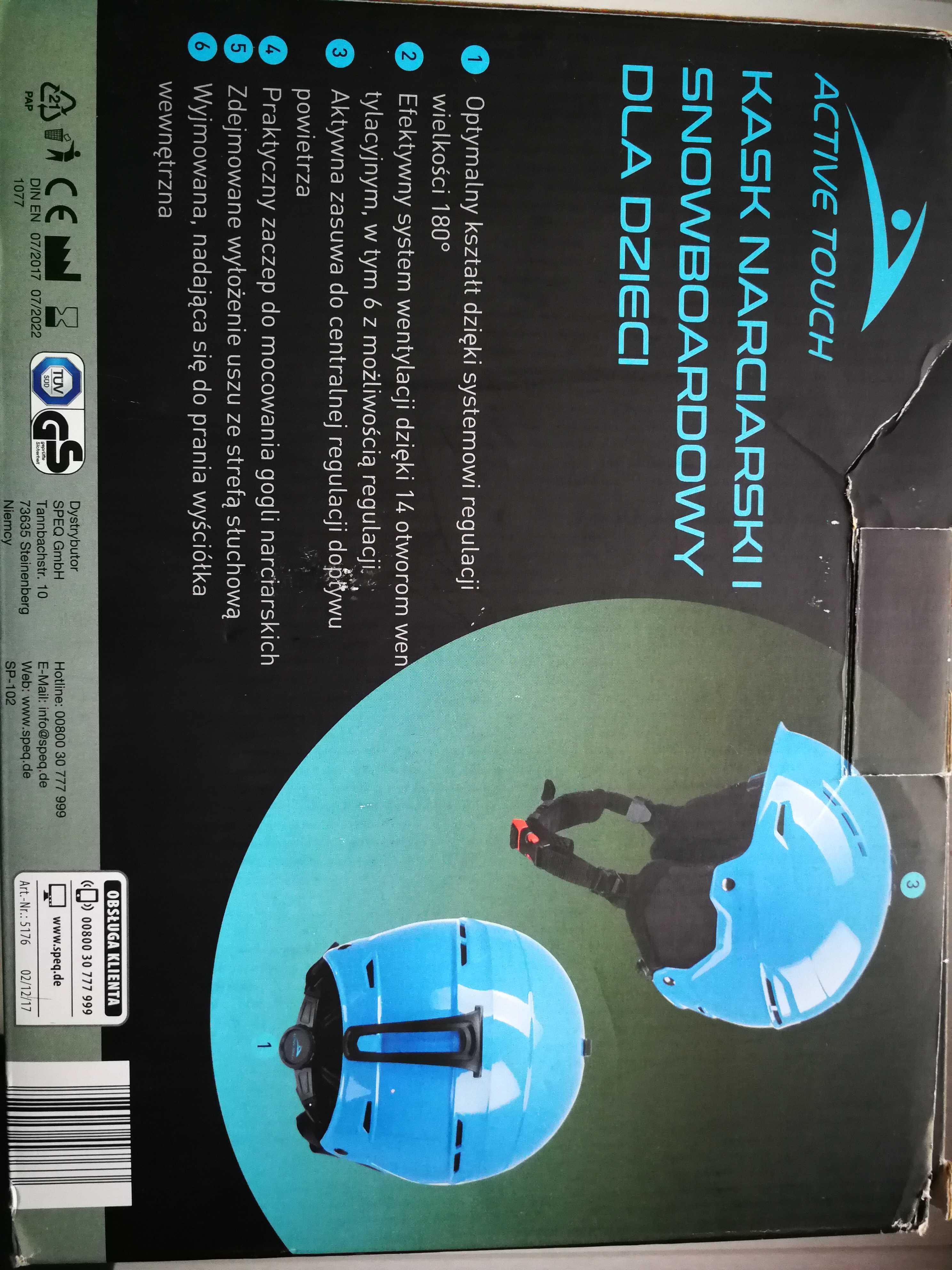 Nowy kask narciarski dla dziecka - dostępne 2 sztuki (XS/S 48-51 cm)