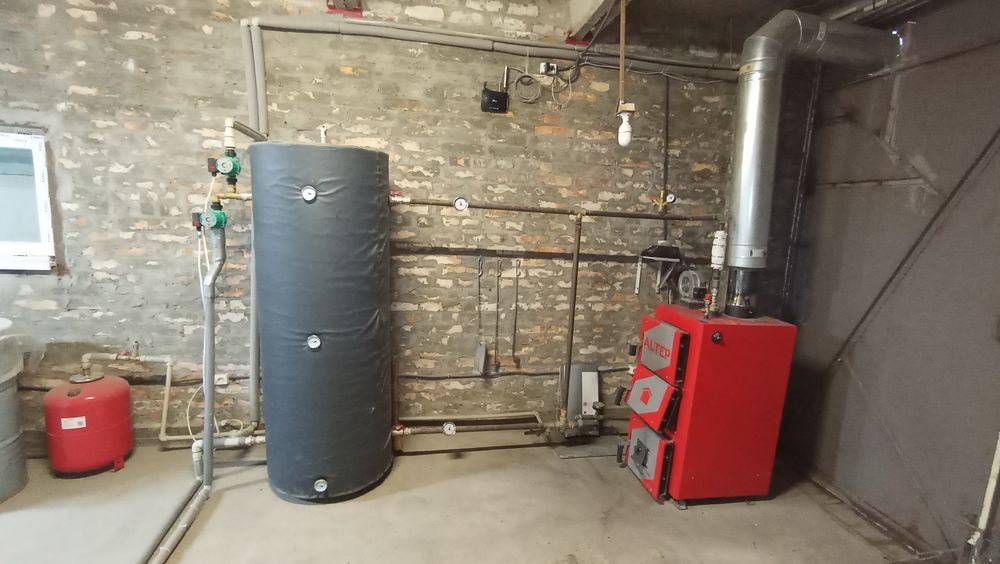 Твердопаливний котел Altep 12кВт в зборі