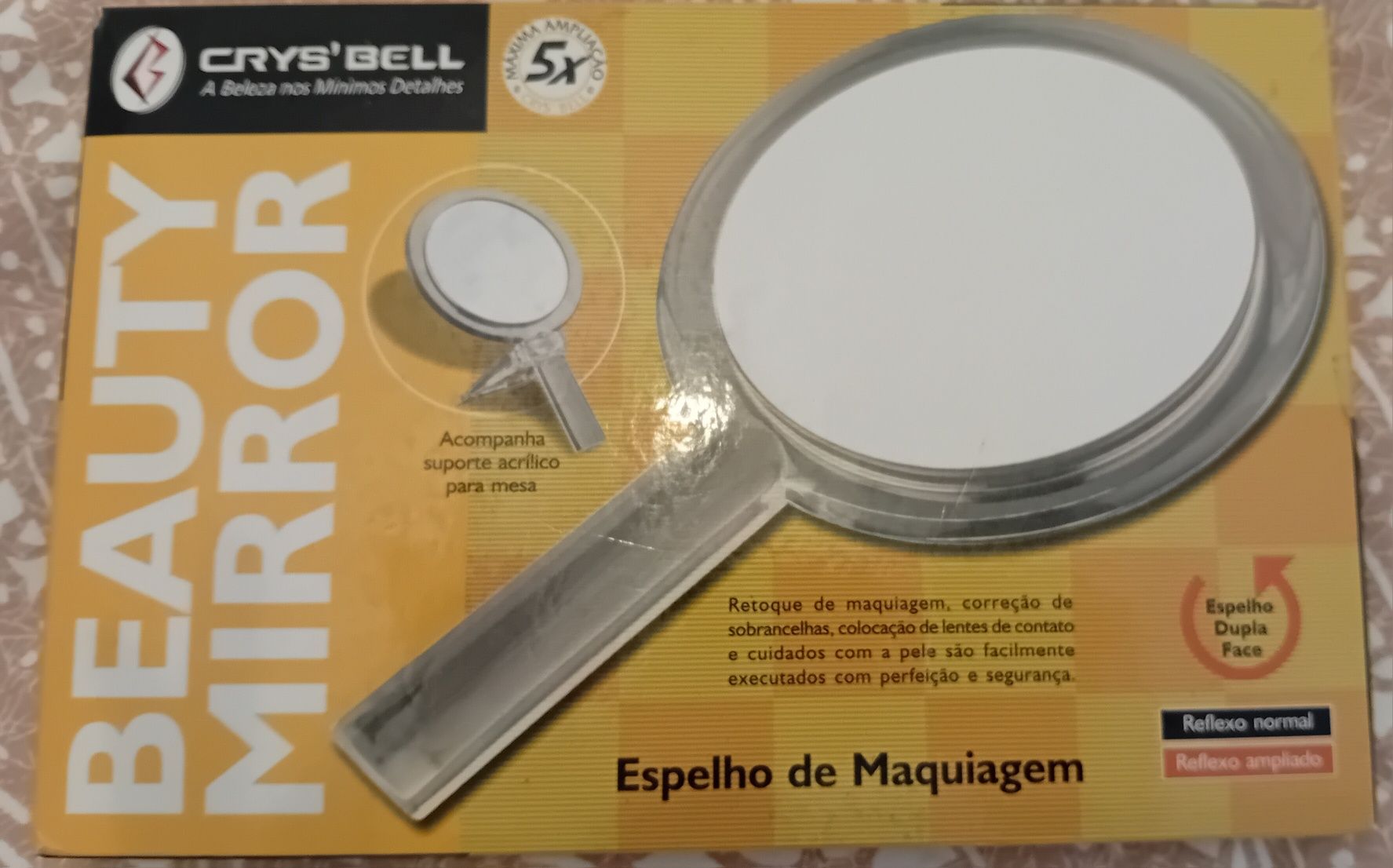 Espelho de aumento para maquilhagem