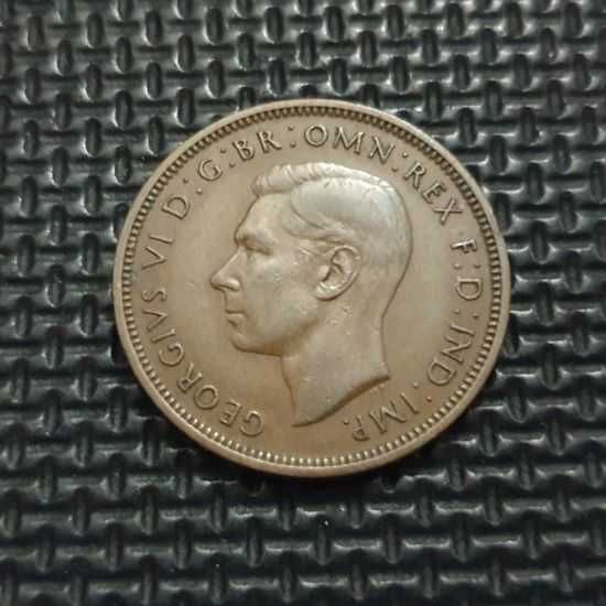 *WIELKA BRYTANIA [0333] *HALF PENNY 1948 George VI *Numizmatyka monety