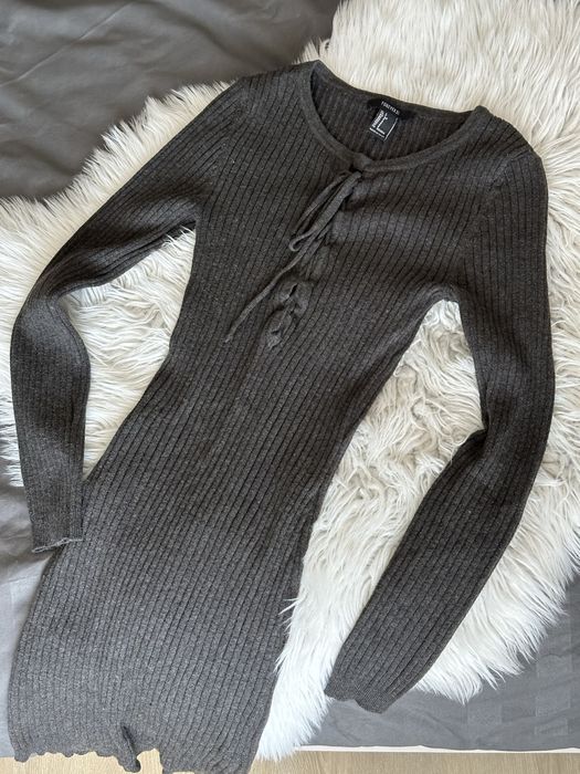 Плаття коротке тепле в рубчик forever 21