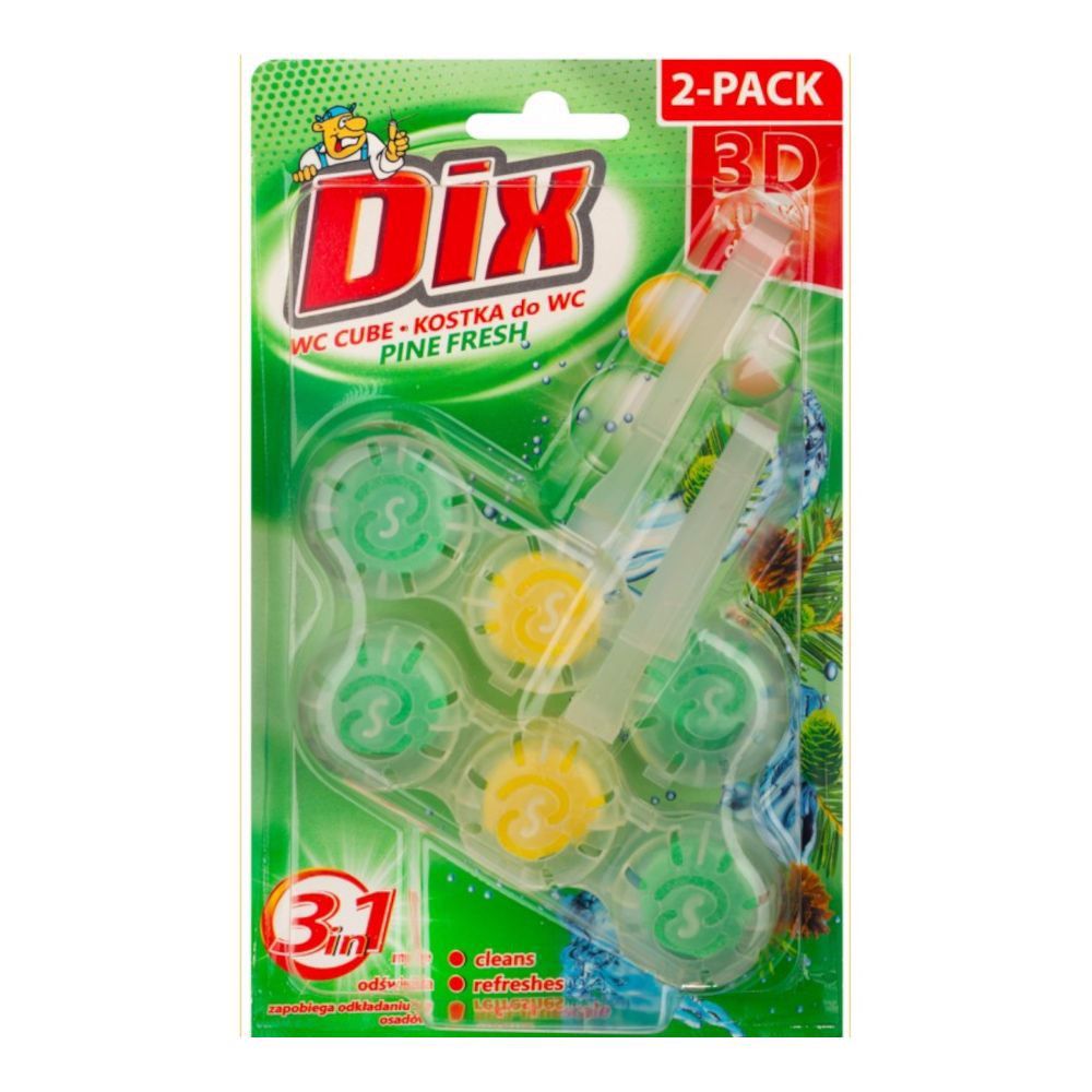 dix kostka do wc 3d pine fresh 2x40g