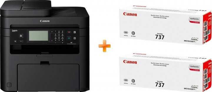 БФП лазерний Canon i-SENSYS MF237w c Wi-Fi (бандл c 2 картриджами)