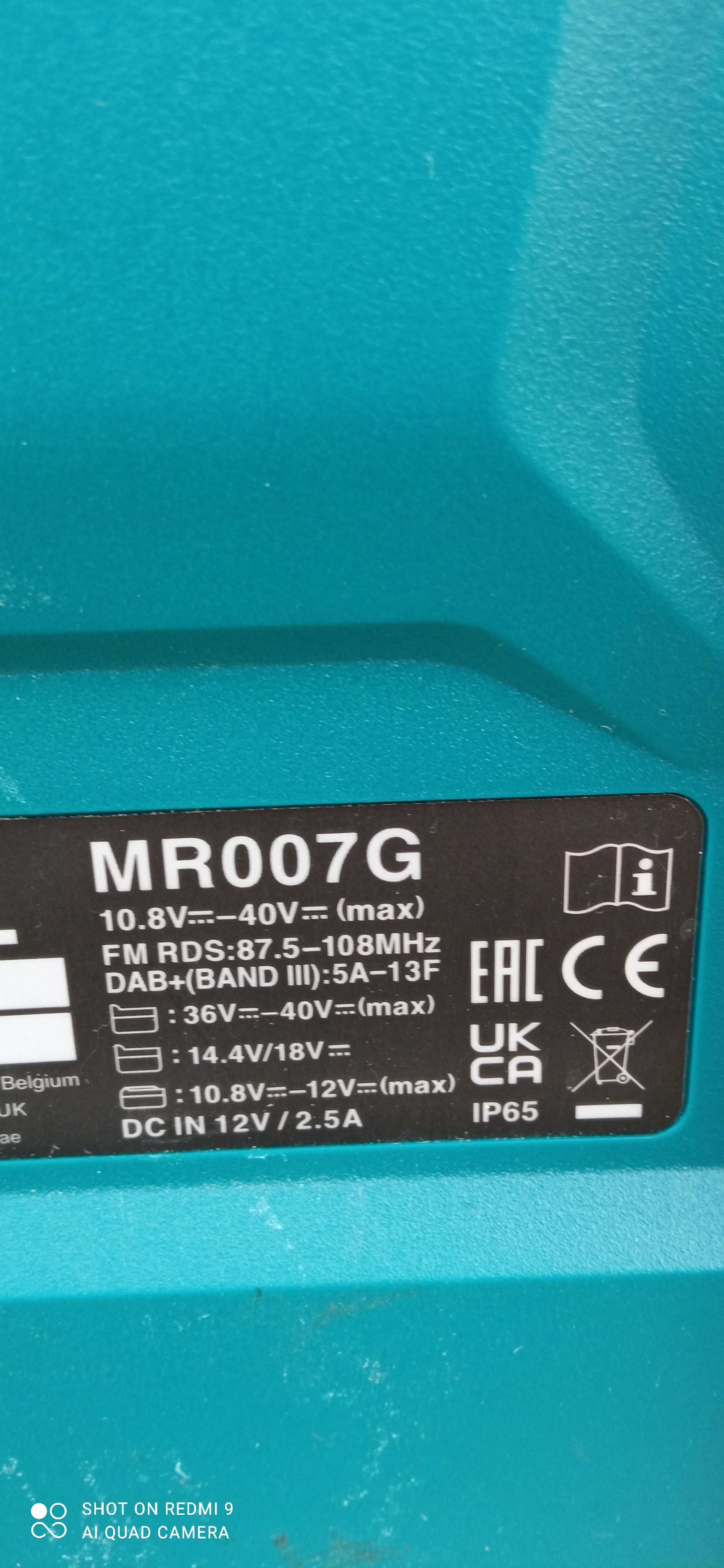 RADIO Budowlane MAKITA 18v MR007G Z Bluetooth