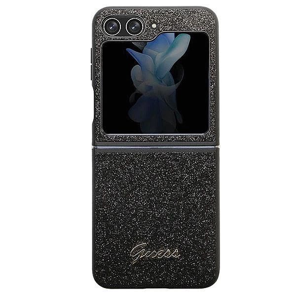 Etui Guess Glitter Script na Samsung Galaxy Z Flip 5 - czarne