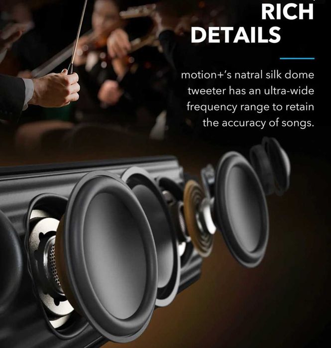 Anker SoundCore Motion +, 30W, Hi-res audio, APTX HD блютус кононка