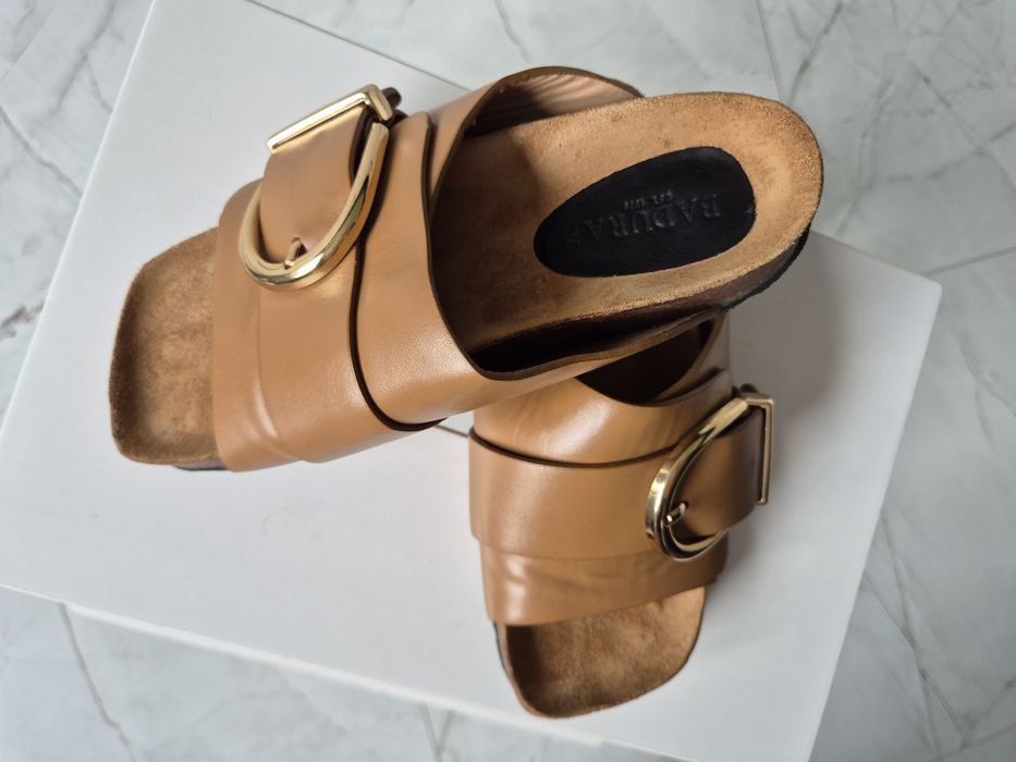 Badura klapki skórzane