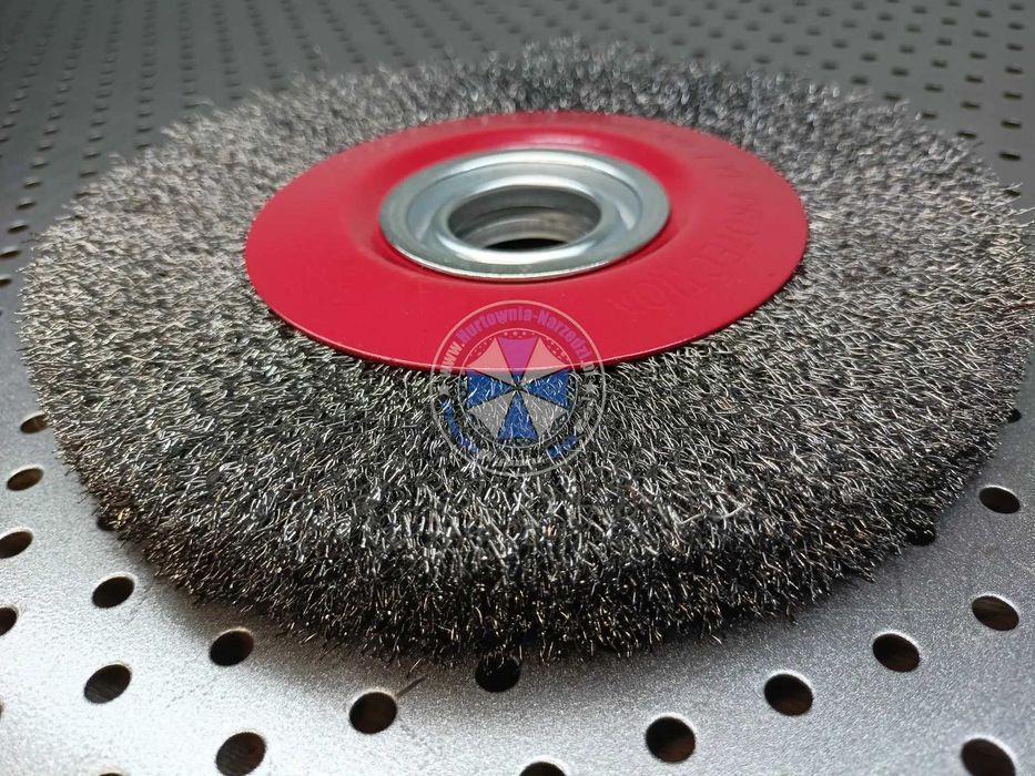 Szczotka Tarczowa 200mm + Redukcje  szczotka druciana 200mm