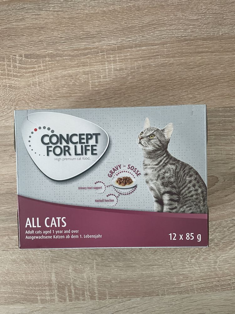 Karma mokra dla kota Concept for life