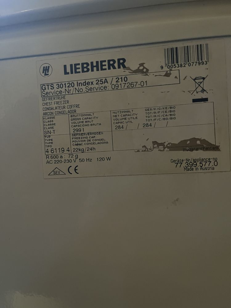 Zamrażarka skrzyniowa LIEBHERR
