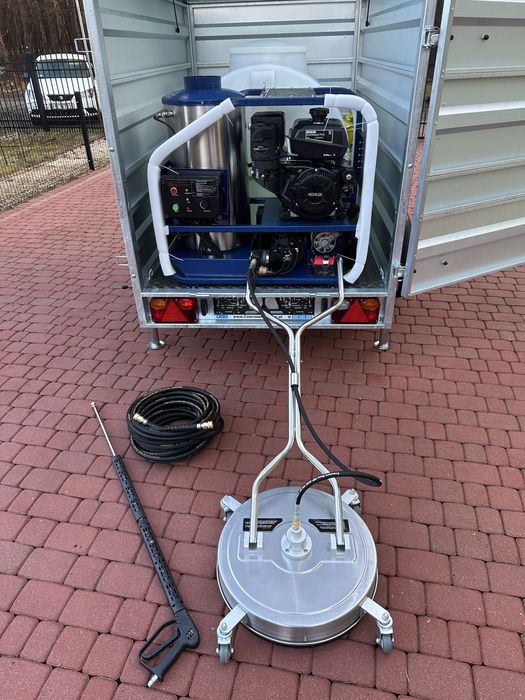 Mobilna myjka ciśnieniowa 300 BAR gorąco-wodna+zbiornik na wodę 1000l