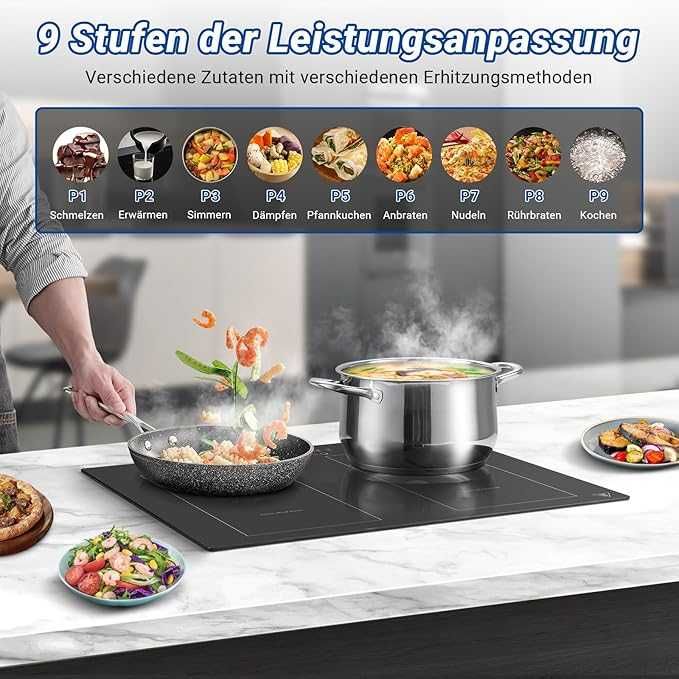 Płyta indukcyjna AMZCHEF FS-I72S-FFDD06 z dwie strefy flex 60cm (406b)