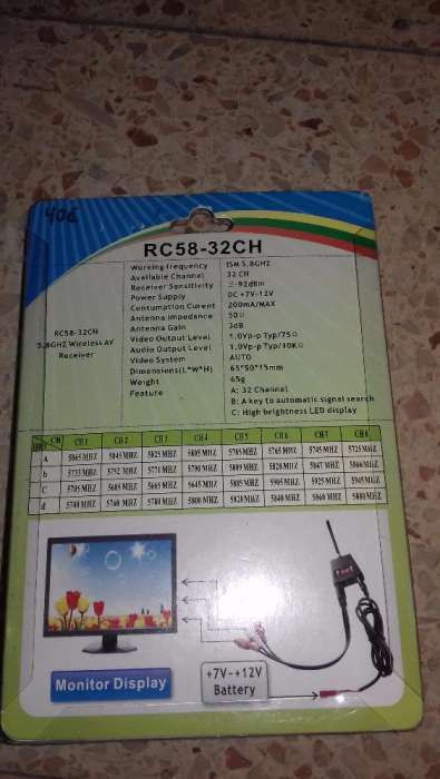 Receptor de video 5.8 Ghz