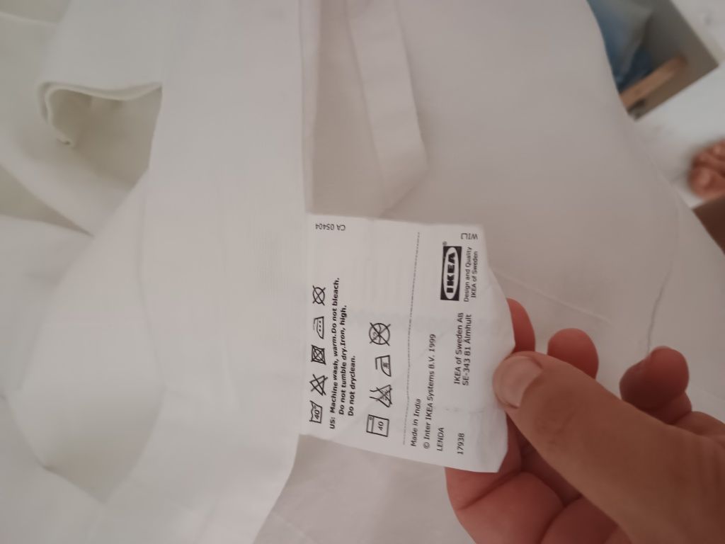 Zasłony ikea lenda białe