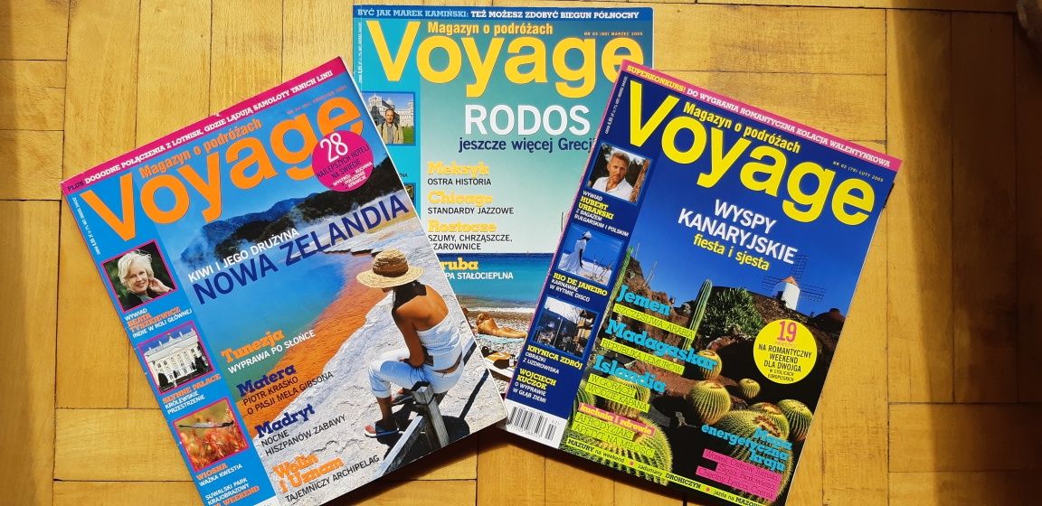 Voyage magazyn o podróżach 3 szt luty, marzec i kwiecień 2005