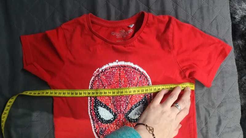 Podkoszulek Spider man iron Man 128 cekiny Marvel