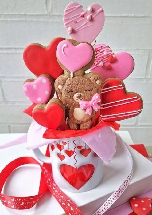 Пряники. Подарок на 14 февраля. Пряники на Валентина. Валентинки  Соло