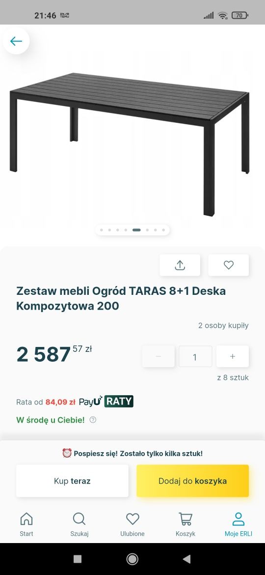Zestaw mebli tarasowych / ogrodowych