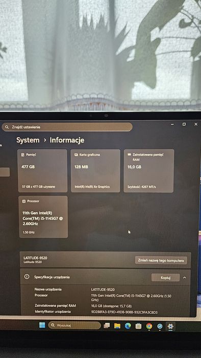 Laptop dell latitude 9520 2w1 ekran dotykowy duża bateria