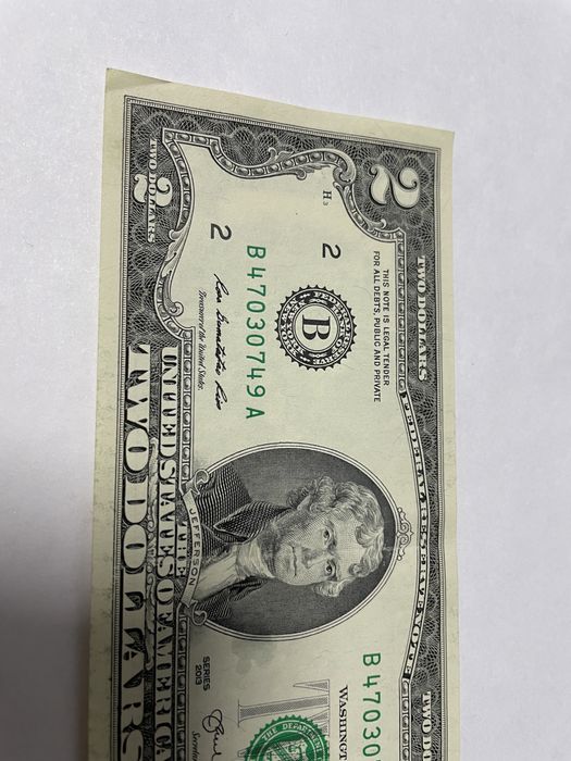Продам купюру 2 $ долара.