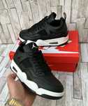Damskie Jordan 4 czarno białe sneakersy sportowe retro 36-41