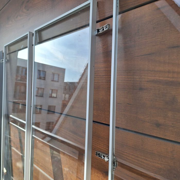 Drzwi szklane MORLIDEN IKEA rama aluminiowa, do regału Billy