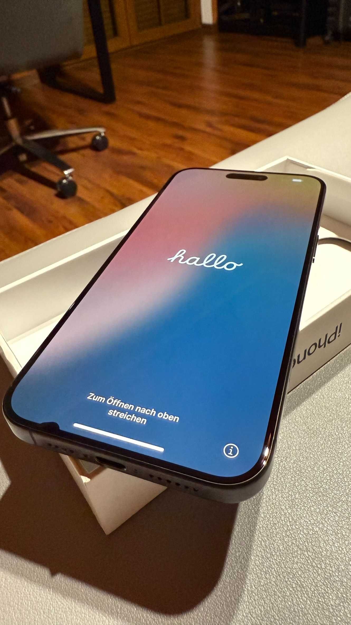 iPhone 15 Pro Max Black Titanium 256Gb, полный комплект, SIM+ESIM