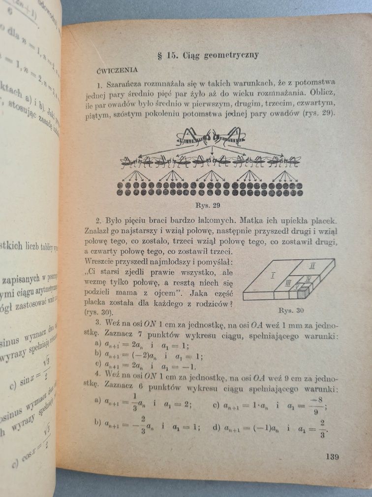 Algebra dla klasy II czteroletniego technikum i liceum zawodowego