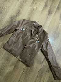 Nowa kurtka brązowa ramoneska z sztucznej skory r40