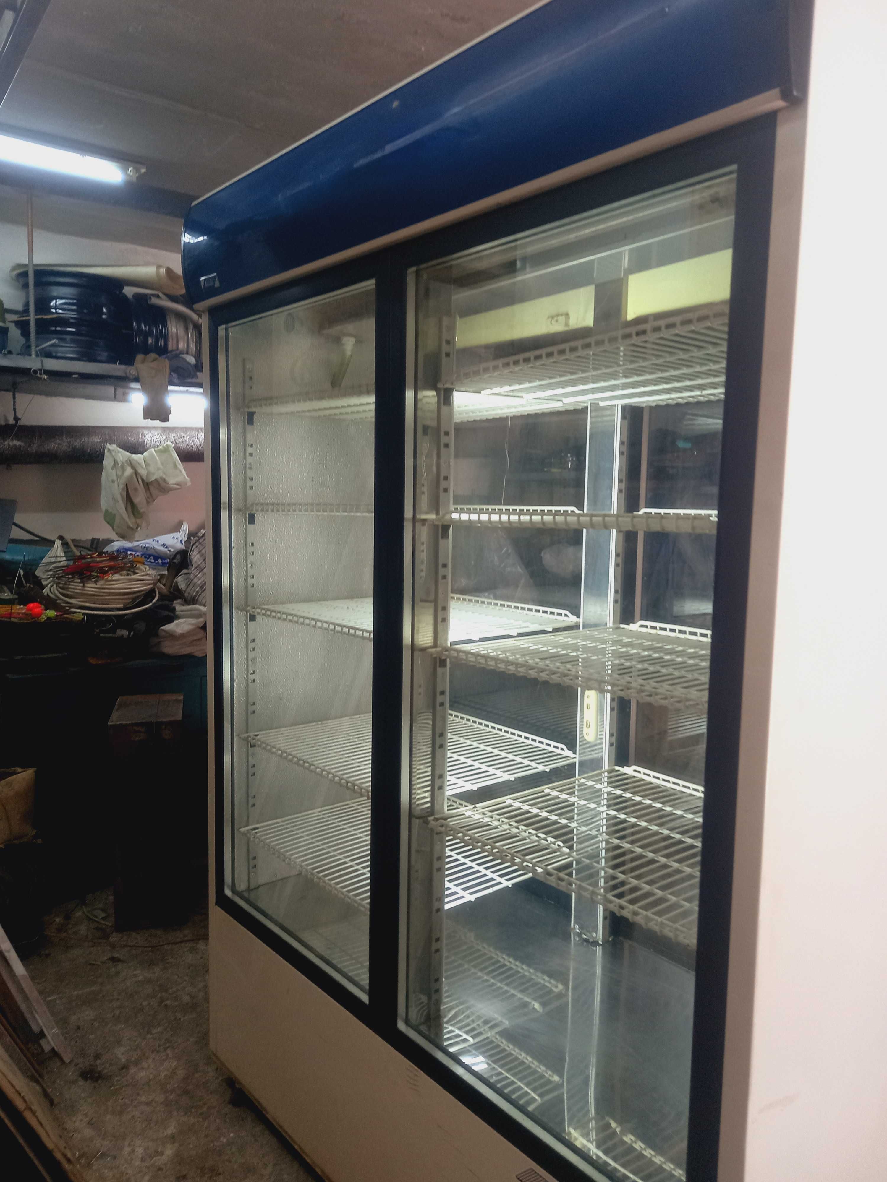 Витрина шкаф холодильник "Cold" (Колд) Польша, ПАНОРАМНЫЙ, 1400 литров